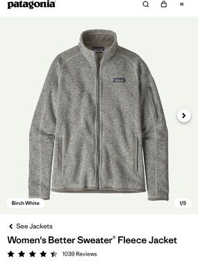 Patagonia Birch White Heather Fleece Jacket
